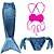 cheap Movie &amp; TV Theme Costumes-3PCS Girls&#039; Mermaid Swimwear Bikini Swimsuits The Little Mermaid Ariel Movie Cosplay Cartoon For Kids Bra Briefs Mermaid Fishtail