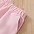 お買い得  セット-２個 子供 女の子 サンクスギビング フラワー パンツスーツ セットする 半袖 活発的 カジュアル コットン 3～7歳 夏 ピンク