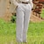 Χαμηλού Κόστους λινό παντελόνι-Ανδρικά Λευκά παντελόνια Παντελόνια Καλοκαίρι παντελόνι Παντελόνι παραλίας Σκέτο Άνεση Αναπνέει ΕΞΩΤΕΡΙΚΟΥ ΧΩΡΟΥ Καθημερινά Streetwear Μείγμα Λινό / Βαμβάκι Στυλάτο Καθημερινό Μαύρο Κίτρινο Ανελαστικό