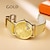 cheap Quartz Watches-Women Quartz Wristwatch Luxury Minimalist Bling Diamond Analog Wristwatch Love Heart Dial Elegant Mesh Belt Female Watch