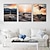 cheap Landscape Prints-Motivational Posters Inspirational Wall Art Canvas 3 Pieces Grind Hustle Canvas Framed Wall Art Inspirational Landscape Painting Prints Poster Wall Decor Modern Home Decor Pictures