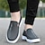 cheap Men&#039;s Slip-ons &amp; Loafers-Men&#039;s Loafers &amp; Slip-Ons Driving Loafers Comfort Shoes Walking Outdoor Daily Canvas Breathable Loafer Black Navy Blue Grey Summer