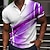 billiga pikétröja för män-Herr POLO Shirt Golftröja Kurva Nedvikt Ljusgul Svart Gul Rubinrött Mörkgrön 3D-tryck Gata Dagligen Kortärmad 3D Button-Down Kläder Mode Ledigt Bekväm