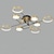 voordelige Dimbare plafondlampen-led plafondlamp dimbaar licht modern zwart goud 6/8 koppen cirkel ontwerp 75 cm inbouwspots aluminium led nordic style 110-240v