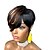 お買い得  最高品質ウィッグ-黒人女性のためのピクシーカットウィッグ人毛ショートレイヤードカットウィッグ前髪付きブラジルオンブルウィッグブラックブラウン1b / 30カラーショートピクシーカットウィッグ黒人女性用フルマシンメイド