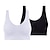 cheap Women&#039;s Sports Bras&amp;Panties-2 Pack Underwear Women&#039;s Plus Size Deep U Comfortable Beauty Back Yoga Vest with Pads No Steel Ring Gathered Shock-proof Sports Bra