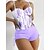 cheap Tankinis-Women&#039;s Swimwear Tankini 2 Piece Normal Swimsuit Tie Dye 2 Piece Printing Black Blue Purple Tank Top Bathing Suits Beach Wear Summer Sports