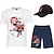 זול סט אימונית אנימה-One Piece קוף ד &#039;לופי חולצת טי שורטים כובע בייסבול דפוס גרפי עבור בגדי ריקוד גברים מבוגרים הטבעה חמה יום יומי\קז&#039;ואל
