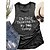 cheap Tees &amp; Tank Tops-Women&#039;s Tank Top White Wine Royal Blue Letter Text Print Sleeveless Casual Basic Funny Round Neck Regular Loose Fit Plus Size S
