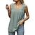 cheap Basic Women&#039;s Tops-Tank Women&#039;s Light Pink Black White Solid Color Pleated Hollow Out Daily Basic Square Neck S
