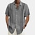 cheap Cotton Linen Shirt-Men&#039;s Cotton Linen Shirt Casual Shirt Summer Shirt Beach Shirt Blue Green Khaki Short Sleeves Stripes Turndown Summer Hawaiian Holiday Clothing Apparel Front Pocket