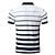 preiswerte Urlaub-Herren Zip Polo Poloshirt Casual Täglich Viertel Postleitzahl Kurzarm Modisch Basic Streifen Horizontale Streifen Zip Sommer Regular Fit Weiß Gelb Rote Marineblau Braun Zip Polo