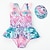 tanie Kostiumy filmowe i telewizyjne-Mała syrenka Ariel Syrena Kąpielówki Bikini Stroje kąpielowe Dla dziewczynek Kostiumy z filmów Aktywny Słodkie Rumiany róż Trykot opinający ciało / Śpiochy dla dorosłych Kapelusz