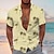 billige hawaiianske skjorter i revers til mænd-Herre Skjorte Hawaii skjorte Flamingo Kokos palme Grafiske tryk Aftæpning Gul Lyserød Navyblå Blå Grøn Daglig Hawaiiansk Kort Ærme Trykt mønster Knap ned Tøj Tropisk Mode Gade Hawaiiansk