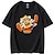 baratos Cosplay para o Dia a Dia &amp; T-shirts-One Piece Monkey D. Luffy Japonesa/Curta Arte Gráfica Para Casal Homens Mulheres Adulto Hot Stamping