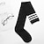 preiswerte Zuhause Socken-Lange Damensocken, koreanische Overknee-Socken, gestreifte Mid-Tube-Socken mit zwei Stegen, Studenten-Skateboard-Fußballsocken, Schulanfang, College-Studentin