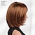 cheap Synthetic Wig-Bob Wig with Rooted Color and Rounded Silhouette / Multi-Tonal Shades of Blonde Silver Brown and Red