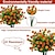 זול צמחים מלאכותיים-2 חבילות / 8 חבילות פרחים מלאכותיים חיצוניים עמידים בפני uv פרחי פלסטיק מזויפים ורד ללא דהייה מזויף צמחי פלסטיק לחתונה מקורה חיצונית חג המולד קישוט גן בית