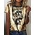 cheap Tees &amp; Tank Tops-Women&#039;s T shirt Tee White Yellow Blue Graphic Floral Print Short Sleeve Daily Weekend Basic Round Neck Regular Painting S