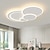 cheap Dimmable Ceiling Lights-LED Ceiling Light 50/60/90cm Geometric Shapes Flush Mount Lights Acrylic Metal Modern Contemporary Painted Finishes Living Room Light Dimmable With Remote Control