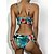 cheap Women&#039;s Swimwears-Women&#039;s Swimwear Bikini Normal Swimsuit 2 Piece Printing Floral Butterfly Black Blue Green Bathing Suits Sports Beach Wear Summer