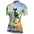 cheap Women&#039;s Jerseys-21Grams Women&#039;s Cycling Jersey Short Sleeve Bike Top with 3 Rear Pockets Mountain Bike MTB Road Bike Cycling Breathable Moisture Wicking Quick Dry Reflective Strips Violet Yellow Blue Graphic Cat