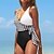 cheap One-Pieces-Women&#039;s Swimwear One Piece Normal Swimsuit Plaid Color Block Printing Black Pink Navy Blue Sky Blue Bodysuit Bathing Suits Beach Wear Summer Sports