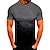 abordables Camisetas casuales de hombre-Hombre Camiseta Camiseta superior Degradado Cuello Barco Calle Vacaciones Mangas cortas Ropa Moda Deportes Básico