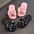 cheap Kids&#039; Slippers-Girls&#039; Slippers &amp; Flip-Flops Daily Synthetics Shock Absorption Breathability Non-slipping Big Kids(7years +) Little Kids(4-7ys) Toddler(2-4ys) Casual Daily Bowknot Black Pink Apricot Summer