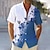 tanie męskie koszule w kwiaty-koszula męska letnia koszula hawajska kwiecista gradientowa grafika obniżony kolor niebieski fuksja zielony na zewnątrz ulica krótkie rękawy zapinana na guziki drukuj odzież odzież moda streetwear