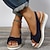 cheap Women&#039;s Sandals-Women&#039;s Sandals Espadrilles Walking Solid Color Summer Bowknot Platform Wedge Heel Open Toe Faux Leather Buckle Black Pink Blue