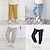 cheap Bottoms-Boys Linen Pants Trousers Solid Color Soft Linen Pants Outdoor Cool Daily Black Yellow Wine Mid Waist