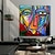 tanie Obrazy z ludźmi-kolorowe portrety obrazy olejne abstrakcyjne kobiety twarz płótno malarstwo wall art ręcznie malowane graffiti street art na zdjęcia do wystroju domu