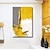 Недорогие Абстрактные картины-картина маслом ручная роспись стены искусства абстрактные желтые украшения дома декор свернутый холст без рамки нерастянутый