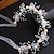 cheap Hair Styling Accessories-Silver Bridal Headband Crystal Tiara for Women Pearl Wedding Headpieces for Bride Hair Accessories for Prom Birthday Party