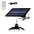 cheap Outdoor Wall Lights-Solar Pendant Lights Outdoor Indoor Dimmable IP65 Waterproof Dual Head Solar Shed Light with 3M Cord and Remote Controller