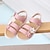 cheap Kids&#039; Sandals-Girls&#039; Sandals Daily Casual PU Shock Absorption Breathability Non-slipping Princess Shoes Big Kids(7years +) Little Kids(4-7ys) Toddler(2-4ys) School Outdoor Exercise Beach Flower White Yellow Pink
