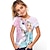 זול חולצות תלת מימד של ילדה-אופנה חיה חמודה מודפסת חולצת טריקו עם שרוולים קצרים אופנה חולצות צבעוניות מודפסות תלת מימד לבנים ובנות