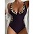 cheap One-Pieces-Women&#039;s Swimwear One Piece Normal Swimsuit Leopard Printing Blue Purple Brown Green Bodysuit Bathing Suits Beach Wear Summer Sports