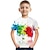 billige drenges 3d t-shirts-crack 3d børne kortærmet t-shirt mode 3d printede farverige skjorter til drenge og piger
