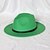 voordelige Feesthoeden-hoed Wol / Acryl Fedorahoed Formeel Bruiloft Eenvoudig Klassiek Met Metalen gesp Pure Kleur Helm Hoofddeksels