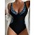 cheap One-pieces-Women&#039;s Swimwear One Piece Normal Swimsuit Tummy Control Printing Leopard Blue Purple Brown Green Bodysuit Bathing Suits Sports Beach Wear Summer