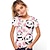 levne dívčí 3D trička-módní zvíře roztomilé tištěné tričko s krátkým rukávem módní 3D tištěné barevné košile pro chlapce a dívky