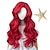 halpa Räätälöidyt peruukit-kihara punainen merenneito peruukki naisille pitkä aaltoileva cosplay päivittäinen hiukset lämmönkestävä synteettinen kuitu peruukki juhlajouluihin (vain peruukit)