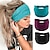 voordelige Haarsieraden-mode breedgerande hoofdband effen kleur yoga bandana zweetabsorberende stretch fitness ademende hoofdband dameshaarband