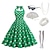 olcso Történelmi és vintage jelmezek-1950-es évek swing ruha flare ruha térdig érő női napi viselet randevús ruha 1 karkötő