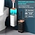 billige toalett børste-toalettbørste og holder, elegant toalettskålbørstesett i silikon med ergonomisk langt håndtak, moderne rengjøringstilbehør for baderomsinnredning, slitesterk, dyprengjøring, svart &amp;amp; hvit