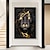 abordables Impressions d&#039;Animaux-Affiches d&#039;art mural noir et or lion clair sur toile peinture images d&#039;animaux modernes pour salon décoration de la maison sans cadre