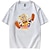 baratos Cosplay para o Dia a Dia &amp; T-shirts-One Piece Monkey D. Luffy Japonesa/Curta Arte Gráfica Para Casal Homens Mulheres Adulto Hot Stamping