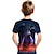 levne chlapecká 3D trička-módní dopis vzor tištěné tričko s krátkým rukávem módní 3D tištěné barevné košile pro chlapce a dívky